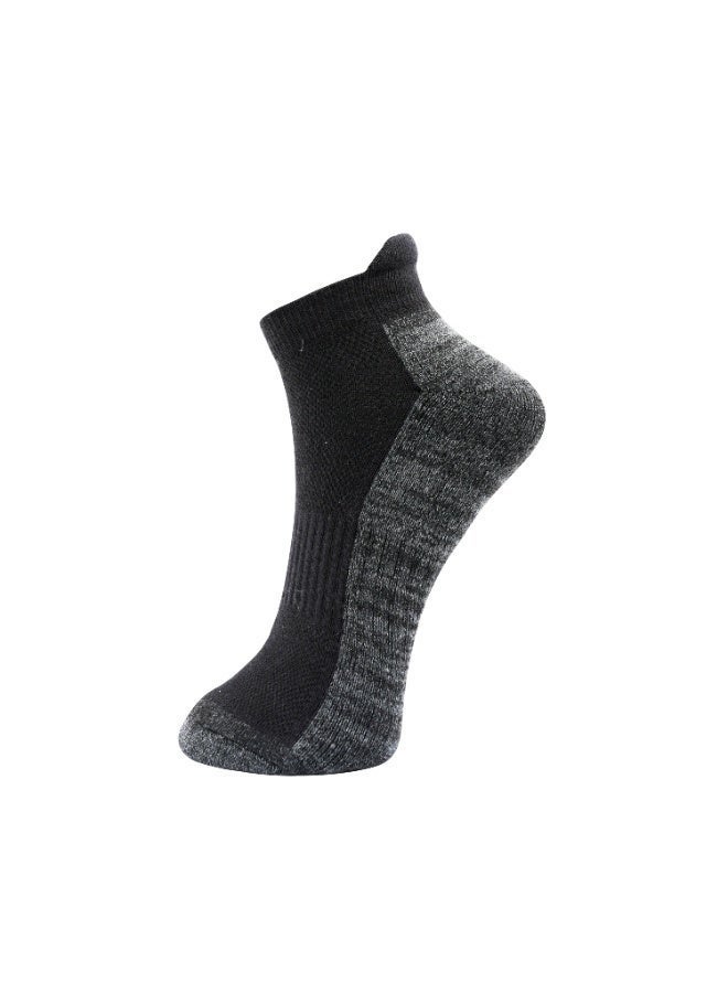 White Leaf Men’s Half-Terry Low-Cut Sneaker Socks – 3 Pairs (Light Blue, White, Black) – Breathable, Moisture-Wicking, Stay-Up Grip, OEKO-TEX & ECAS Certified, Free Size - Image 4